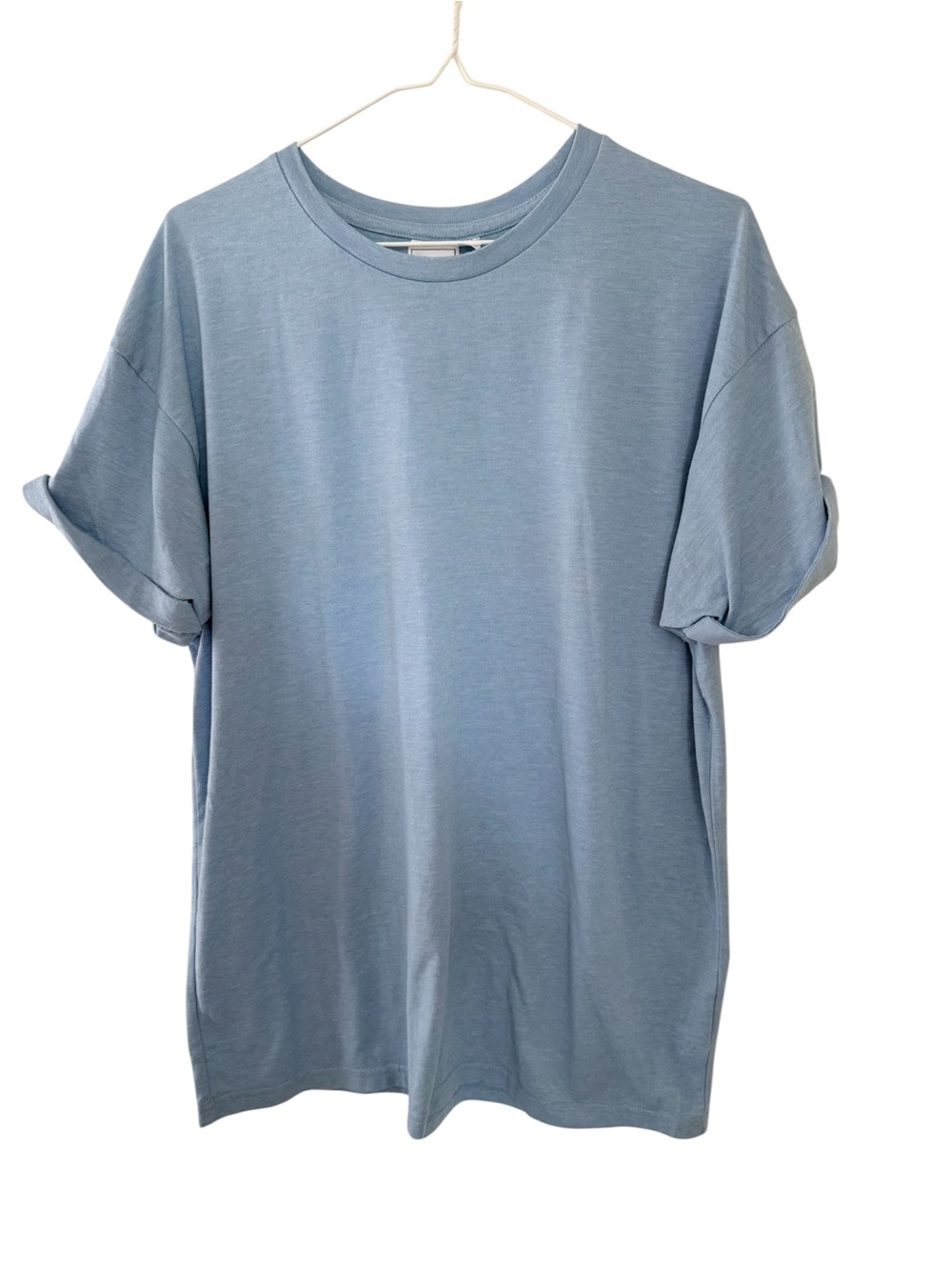 Topman Men's Short Sleeve Crewneck T Shirt in Light Blue Size Large L